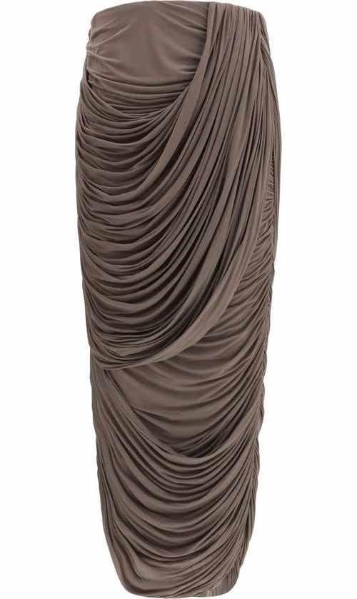 Magda Butrym Brown Copper Midi Skirt