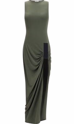 Bicolor Polyester Casual Dress