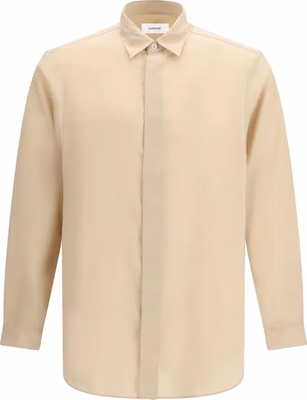 Beige Tencel Dress Shirt