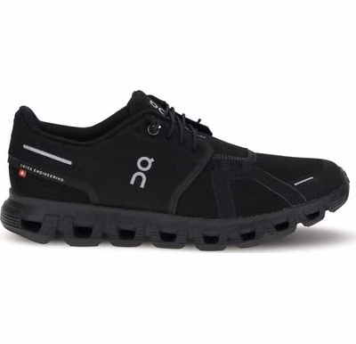 Black Polyurethane Athletic Sneakers