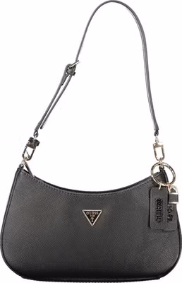 Black Polyethylene Women Handbag