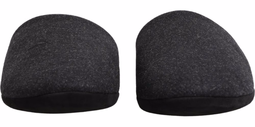 Dolce & Gabbana Anthracite Wool Cashmere Quilted Slippers Shoes