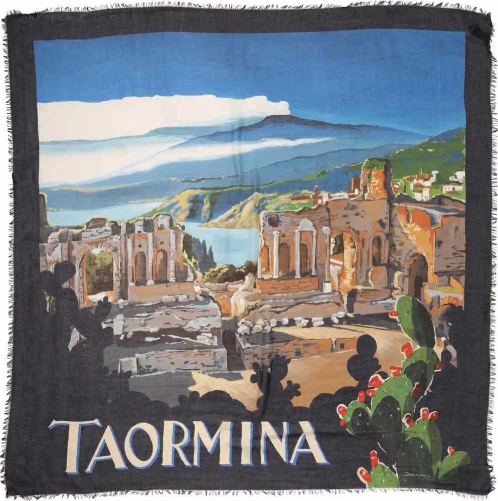 Dolce & Gabbana Multicolor Taormina Modal Shawl 130cm x 130cm  Men Scarf