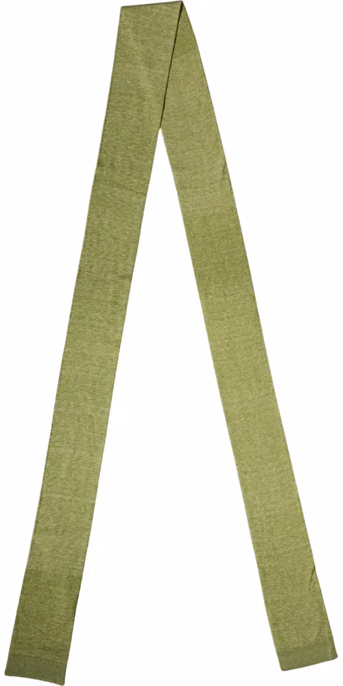 Dolce & Gabbana Green Cashmere Knitted Neck Foulard 280cm x11cm Men Scarf