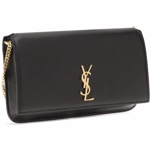 Saint Laurent Black Calf Leather Bos Taurus Shoulder Bag