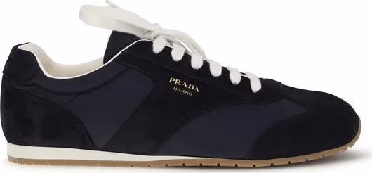 Prada Blue Calf Leather Bos Taurus Athletic Sneakers