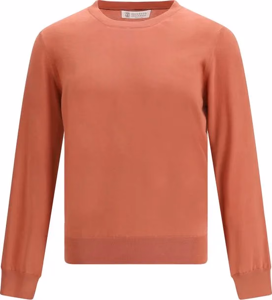 Brunello Cucinelli Orange Cotton Sweatshirt