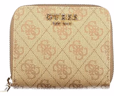 Beige Polyurethane Women Wallet