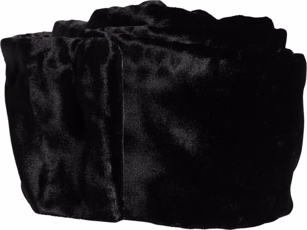 Dolce & Gabbana Black Viscose Satin Waist Women Cintura Belt