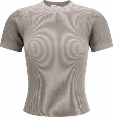 Beige Silk T-Shirt