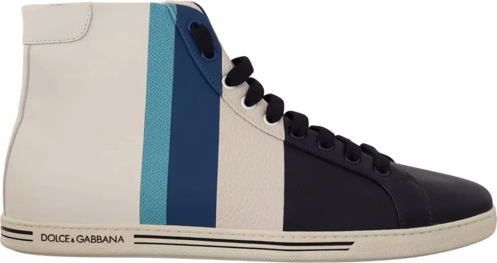 Dolce & Gabbana Multicolor Leather Mid Top Sneakers Shoes