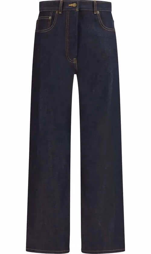 Thom Browne Blue Cotton Straight-Leg Jeans