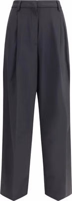 Black Polyester Casual Pants