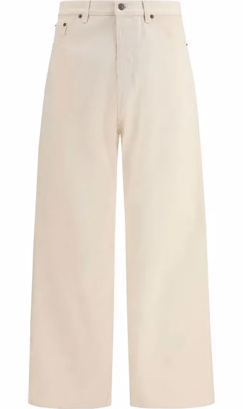 Valentino Garavani Beige Cotton Casual Pants