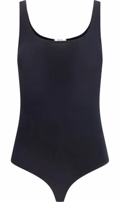 Black Cotton Bodysuit