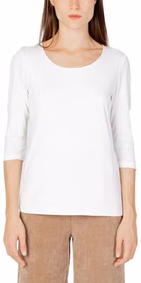 Cream Cotton Long Sleeve T-Shirt