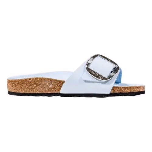 Birkenstock Blue Artificial Leather Flat Sandals