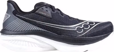 Black And White Textile Athletic Sneakers