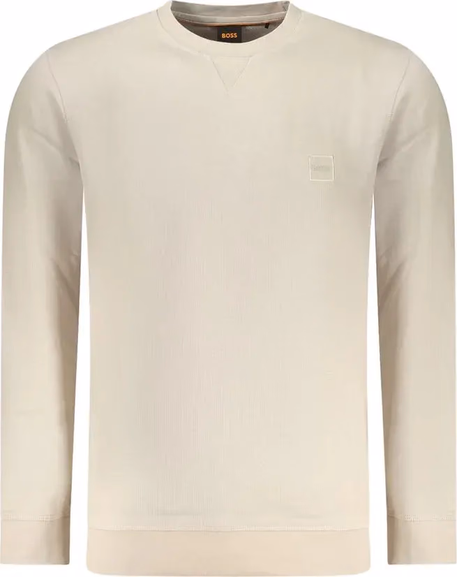 Hugo Boss Beige Cotton Men Sweatshirt
