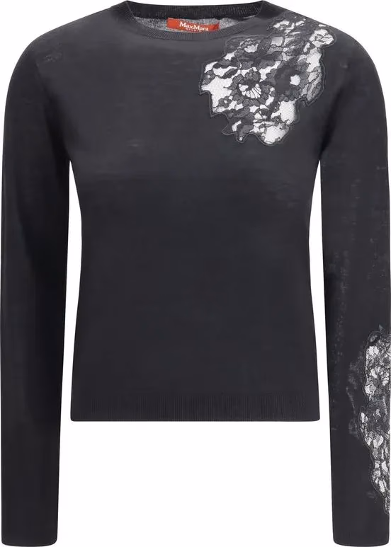 Max Mara Black Silk Sweatshirt