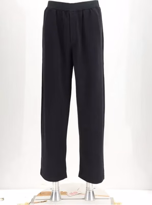Black Cotton Casual Pants