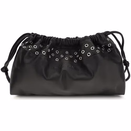 Pierre Hardy Black Calf Leather Bos Taurus Clutch Bag