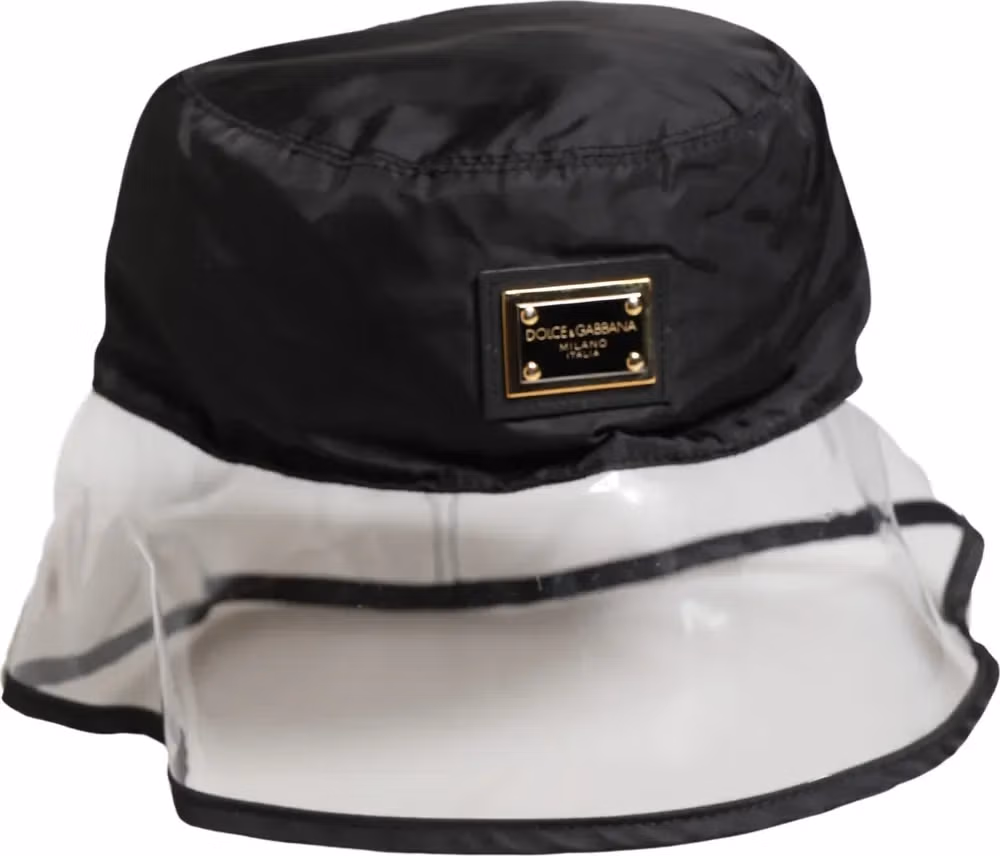 Dolce & Gabbana Men Black Plastic Fisherman Bucket Capello Hat