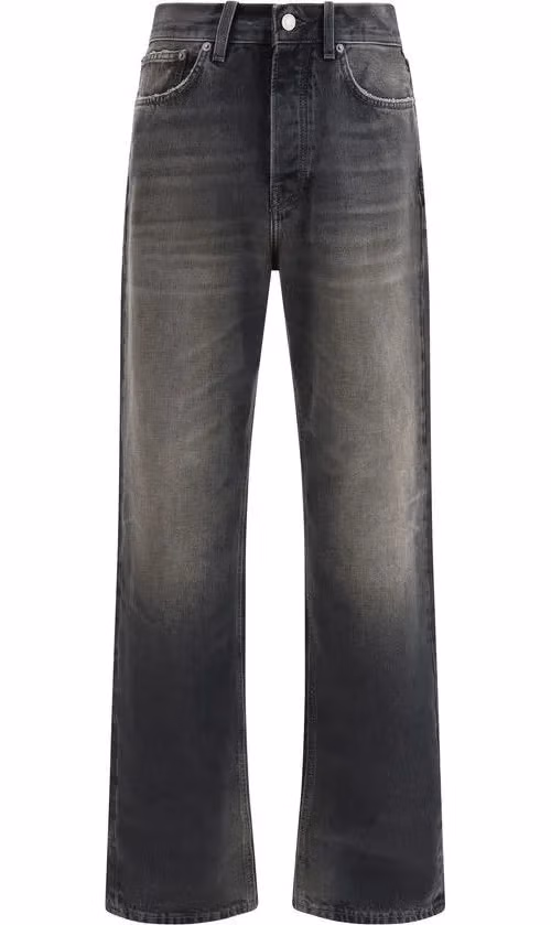 Haikure Black Cotton Relaxed Fit Jeans