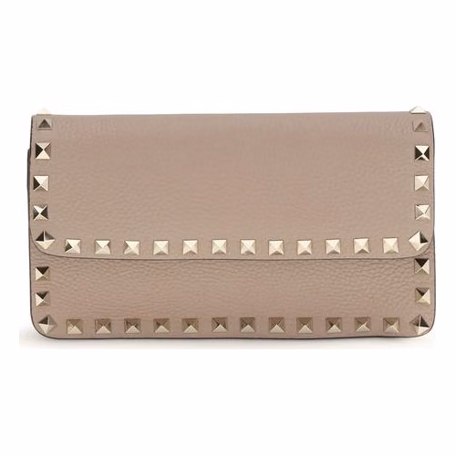 Valentino Garavani Beige Calf Leather Bos Taurus Wallet