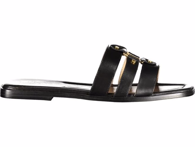 Twinset Black Leather Women's Sandal