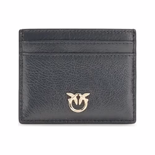 PINKO Gray Calf Leather Bos Taurus Wallet
