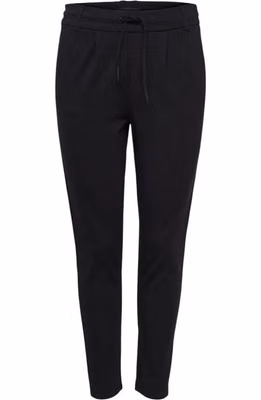 Black Viscose Casual Pants