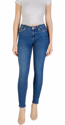 Blue Cotton Skinny Jeans