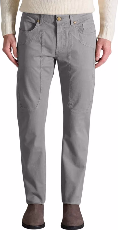 Jeckerson Gray Cotton Skinny Pants