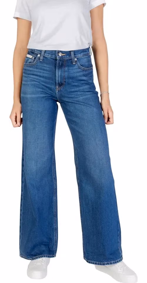 Calvin Klein Jeans Blue Cotton Boyfriend Jeans