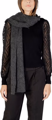 Gray Recycled Polyester Scarf