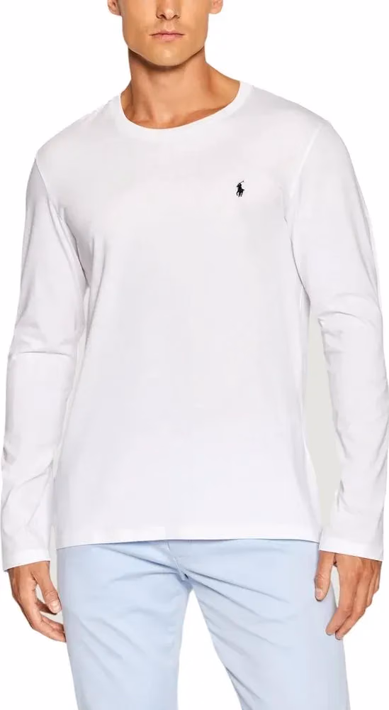 Ralph Lauren White Cotton Long Sleeve T-Shirt