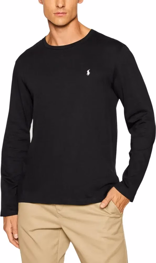 Ralph Lauren Black Cotton Long Sleeve T-Shirt