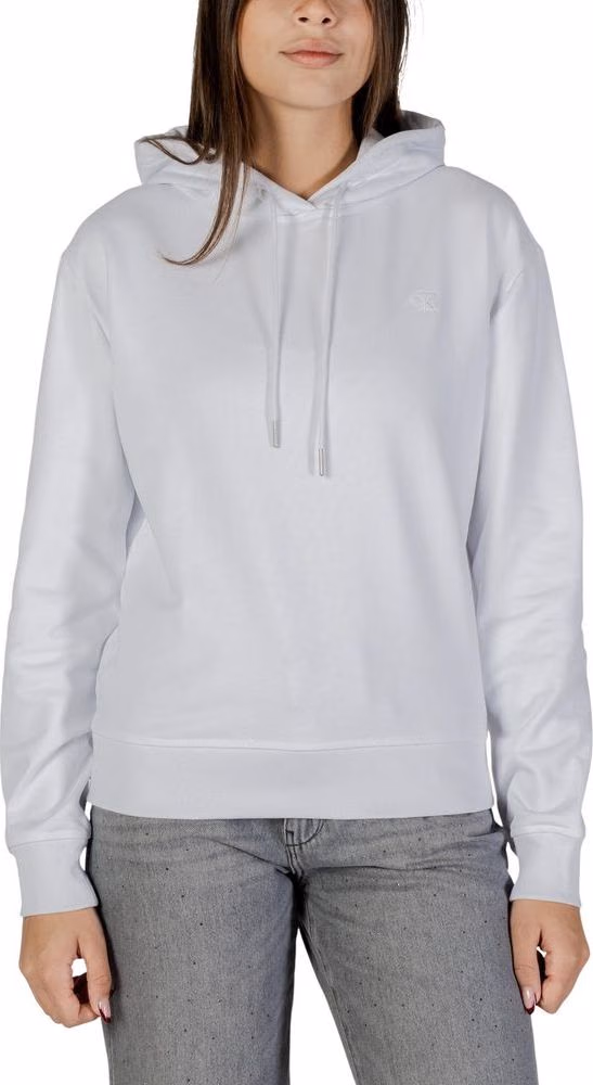 Calvin Klein Jeans White Cotton Hoodie