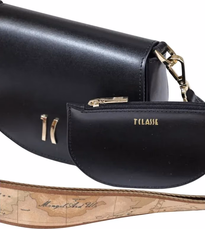 Alviero Martini Prima Classe Black Leather Handbag