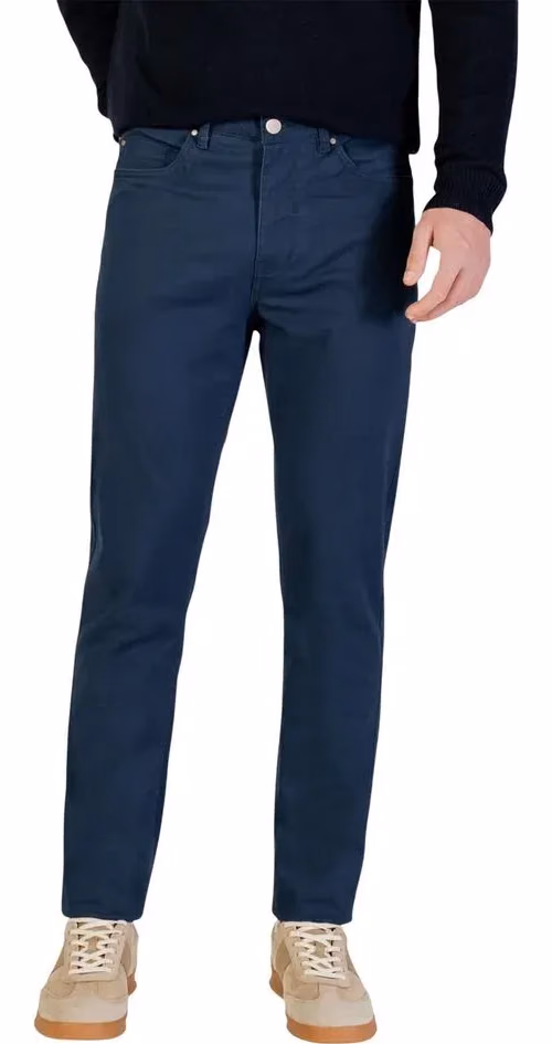 Borghese Blue Cotton Skinny Pants