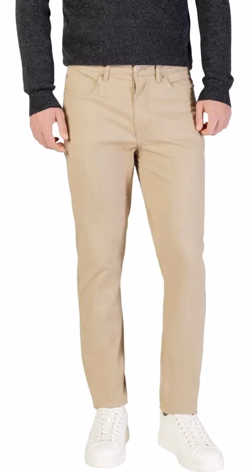 Borghese Beige Cotton Skinny Pants