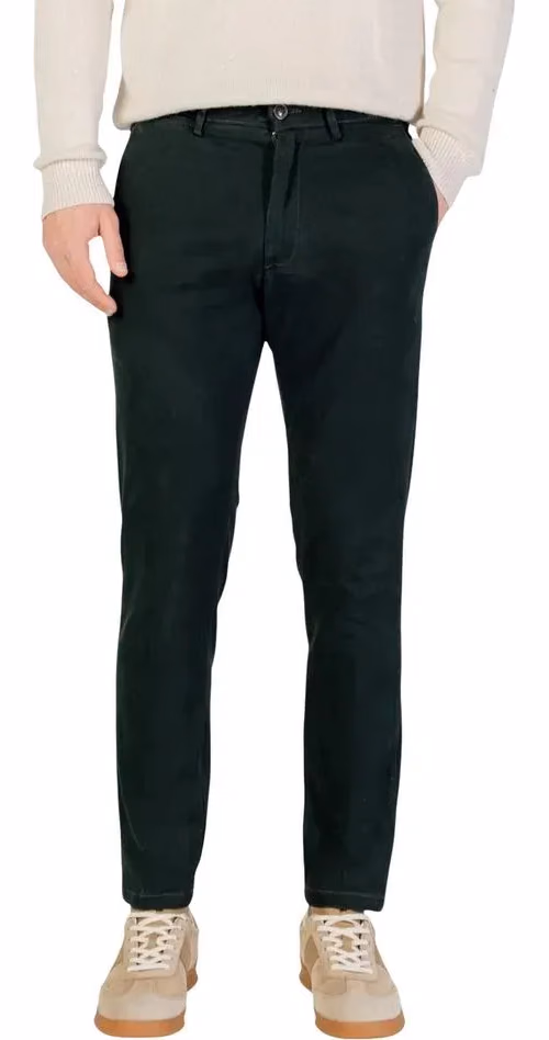 Borghese Green Cotton Skinny Pants