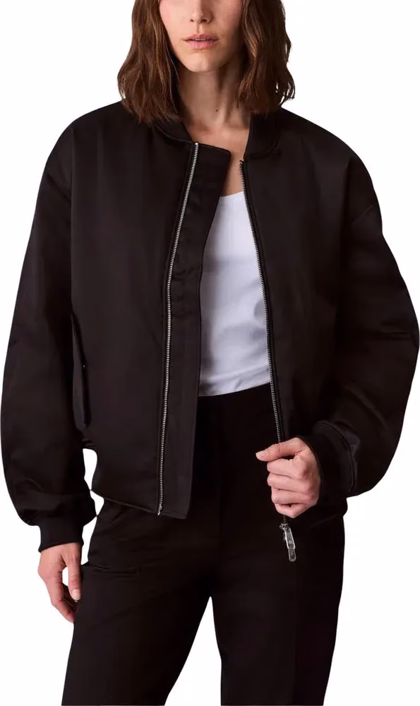 Calvin Klein Jeans Black Recycled Polyester Bomber