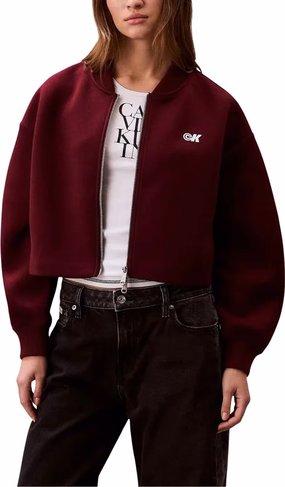 Calvin Klein Jeans Bordeaux Viscose Bomber