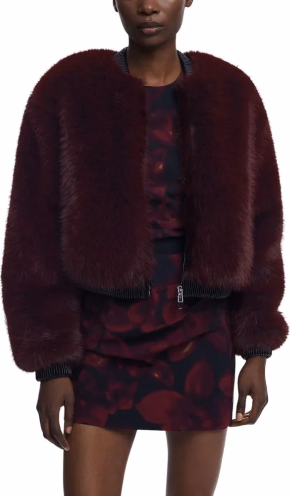 Desigual Bordeaux Polyester Jacket