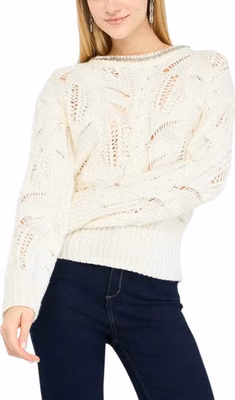 White Marabou Sweatshirt