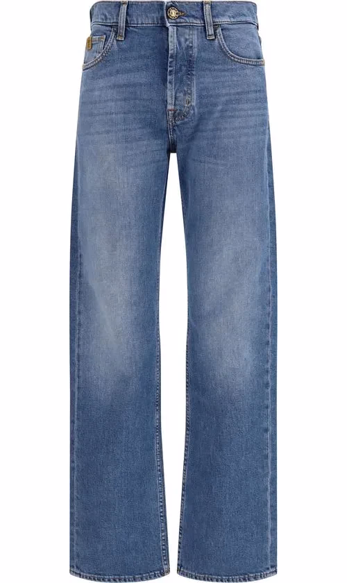 Jacob Cohen Blue Cotton Straight-Leg Jeans