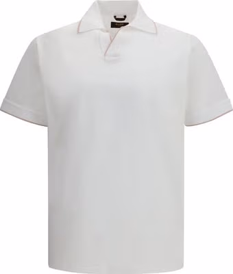 White Cotton Polo Shirt