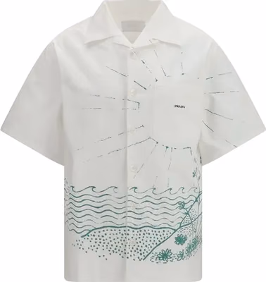 White Cotton Pattern Shirt